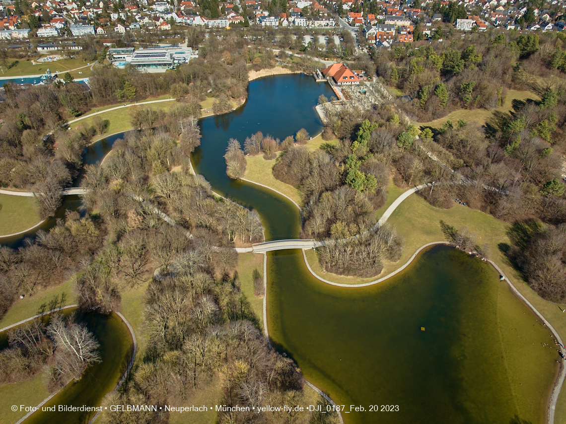20.02.2023 - der Ostpark im zu warmen Februar 2023 in Neuperlach